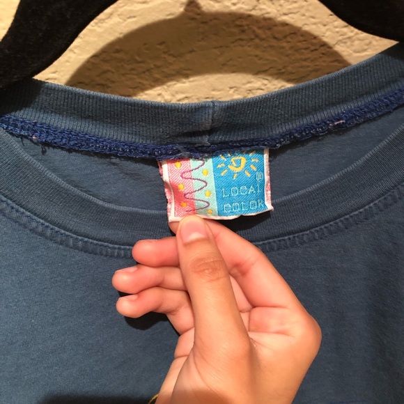 Vintage 70s Venezuela Blue T- Shirt - Picture 2 of 2